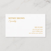 ミニマエレガントルフォイル金箔名刺 名刺 (裏面)