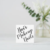 ミニマエレガントルメイクアップアーティストの名刺 スクエア名刺 (スタンド正面)