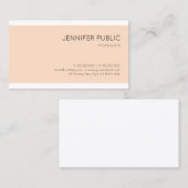 ミニマエレガントルモダンデザイントレンディープレーン 名刺 (正面/裏面)