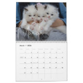 ミニマエレガントルモダンファミリーパーソナライズされたポー カレンダー (3月 2026)