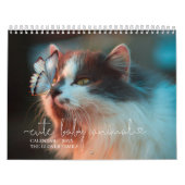 ミニマエレガントルモダンファミリーパーソナライズされたポー カレンダー (カバー)