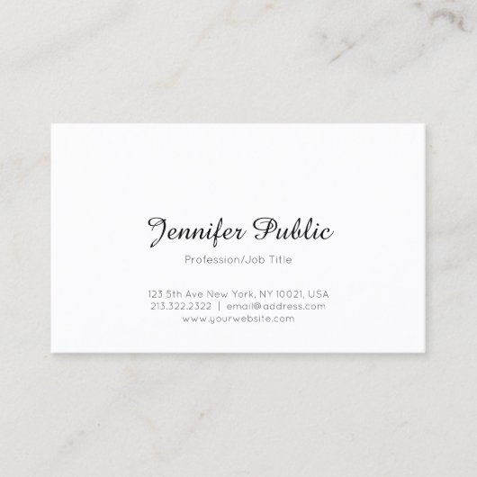 ミニマエレガントルモダンプロフェッショナルシックシンプル 名刺 (正面)