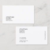 ミニマエレガントルモダンプロフェッショナルプカッコいいラン 名刺 (正面/裏面)