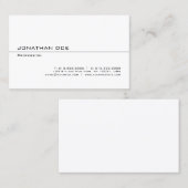 ミニマエレガントルモダンプロフェッショナルホワイトお洒落 名刺 (正面/裏面)