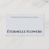 ミニマエレガントルモダン主義フローリストチャームシンプル 名刺 (正面)