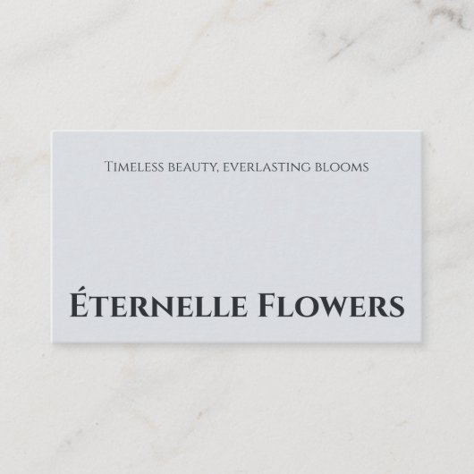 ミニマエレガントルモダン主義フローリストチャームシンプル 名刺 (正面)