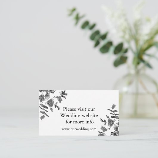 ミニマエレガントルモダン白黒野花 エンクロージャーカード (スタンド正面)