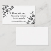 ミニマエレガントルモダン白黒野花 エンクロージャーカード (正面/裏面)