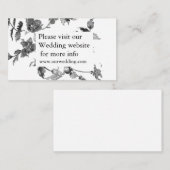 ミニマエレガントルモダン白黒野花 エンクロージャーカード (正面/裏面)