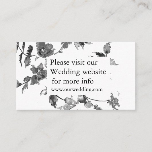 ミニマエレガントルモダン白黒野花 エンクロージャーカード (正面)