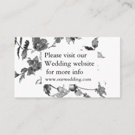 ミニマエレガントルモダン白黒野花 エンクロージャーカード