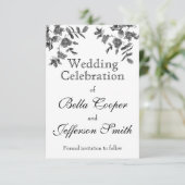 ミニマエレガントルモダン白黒野花 セーブザデート (スタンド正面)