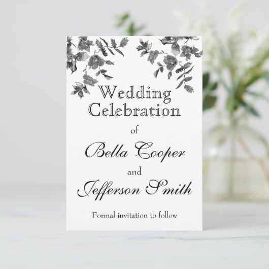 ミニマエレガントルモダン白黒野花 セーブザデート (スタンド正面)