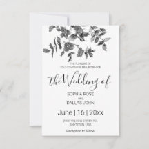 ミニマエレガントルモダン白黒野花