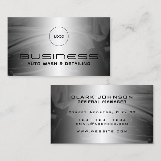 ミニマエレガントルモダン車のビジネス車 名刺 (正面/裏面)