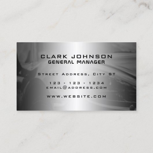 ミニマエレガントルモダン車のビジネス車 名刺 (裏面)