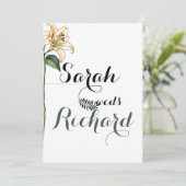 ミニマエレガントルリリー結婚式招待状 招待状 (スタンド正面)