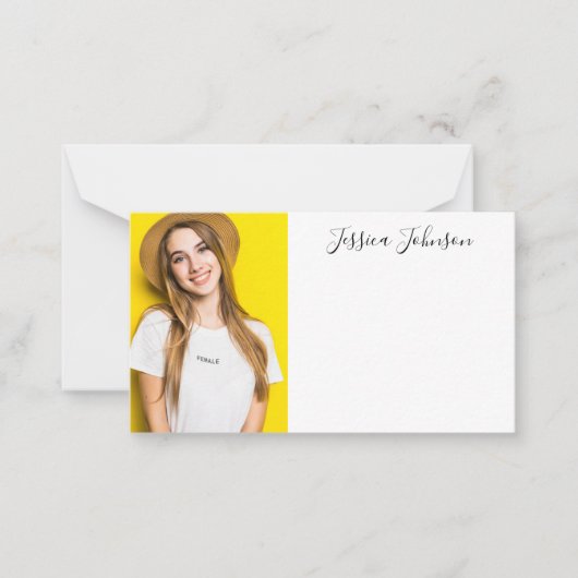 ミニマエレガントル写真モダン書 ノートカード (正面)