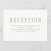 ミニマエレガント伝統的リスト式レセプション エンクロージャーカード (正面)