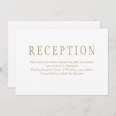 ミニマエレガント伝統的リスト式レセプション エンクロージャーカード (正面/裏面)