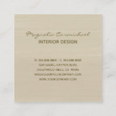 ミニマエレガント素朴リスト地球トーン スクエア名刺 (裏面)