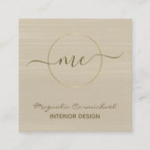 ミニマエレガント素朴リスト地球トーン スクエア名刺 (正面)