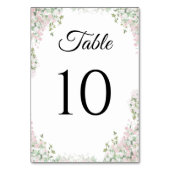 ミニマエレガント結婚リストのテーブルカード テーブルナンバー (正面)