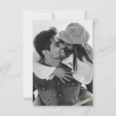 ミニマカジュアルリストのセージ結婚グリーン 出欠カード (裏面)