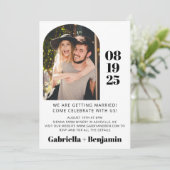 ミニマカジュアルリストの写真すべて一つ結婚で 招待状 (スタンド正面)