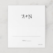 ミニマカジュアルリスト手書き食事の選結婚択 プレイスカード (外部開封)