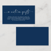 ミニマカジュアルリスト海軍インクペン、ギフトに関するノート エンクロージャーカード (正面/裏面)