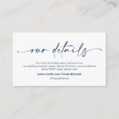 ミニマカジュアルリスト海軍インクペ結婚ンの詳細 エンクロージャーカード (正面)