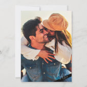 📸✨ミニマカジュアルリスト白黒結婚写真 招待状 (裏面)