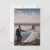 ミニマカジュアルリスト結婚スクリプトの写真 サンキューカード (正面)