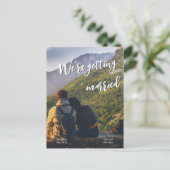 ミニマカジュアルリスト結婚写真 ポストカード (スタンド正面)