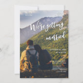 ミニマカジュアルリスト結婚写真 招待状 (正面)