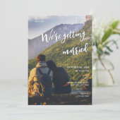 ミニマカジュアルリスト結婚写真 招待状 (スタンド正面)