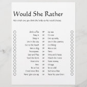 ミニマカジュアルリスト2サイドビンゴブライダルシャワーゲーム (正面)