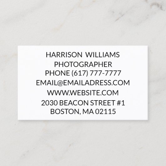 ミニマカスタマイズリストのパーソナライズエレガント 名刺 (正面)