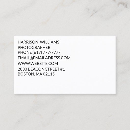 ミニマカスタマイズリストのパーソナライズエレガント 名刺 (正面)