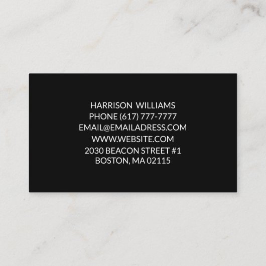 ミニマカスタマイズリストのパーソナライズエレガント 名刺 (裏面)