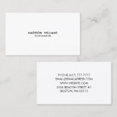 ミニマカスタマイズリストのパーソナライズエレガント 名刺 (正面/裏面)