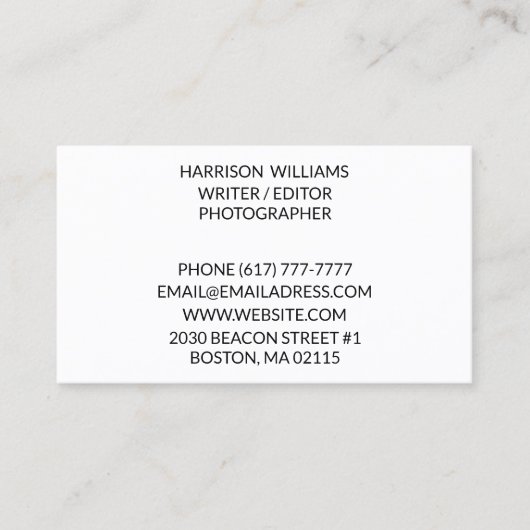 ミニマカスタマイズリストのパーソナライズエレガント 名刺 (正面)