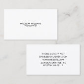 ミニマカスタマイズリストのパーソナライズエレガント 名刺 (正面/裏面)