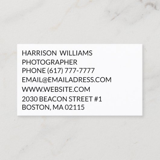 ミニマカスタマイズリストのパーソナライズエレガント 名刺 (正面)