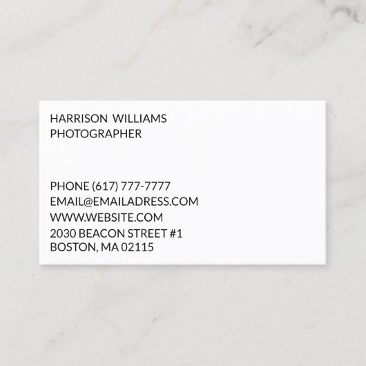 ミニマカスタマイズリストのパーソナライズエレガント 名刺 (正面)