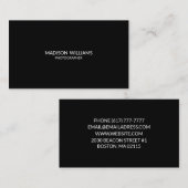 ミニマカスタマイズリズムエレガント白黒 名刺 (正面/裏面)