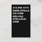 ミニマカスタムモダンリストタイポグラフィ 名刺 (裏面)