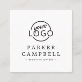 ミニマカスタムリスエレガントトホワイト スクエア名刺 (正面)