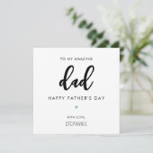ミニマカスタムリストとモダンパパ父の日 カード (スタンド正面)
